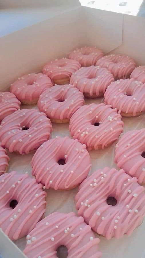 Mini donas rosas x12