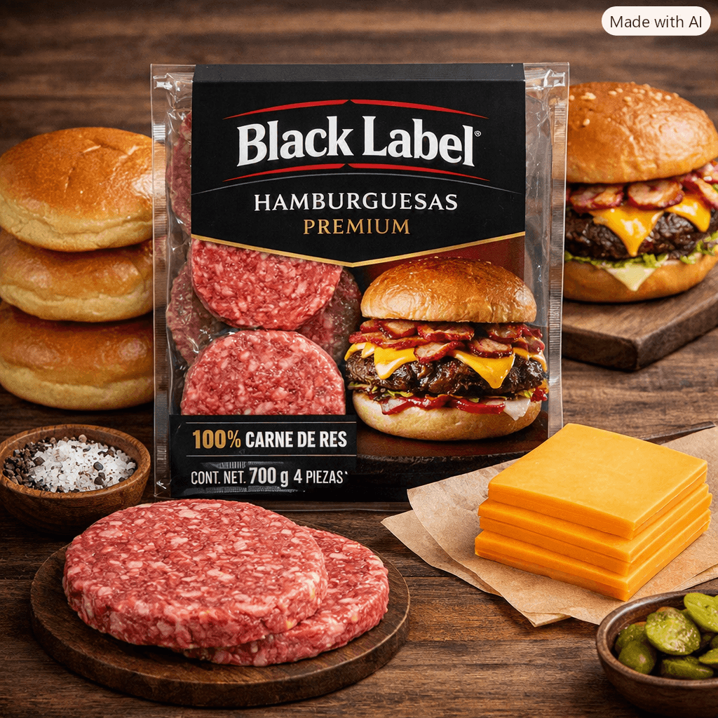 Combo Hamburguesa+Pan+Chedar 4u