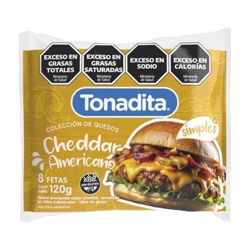 Queso Cheddar 8 Fetas 120g