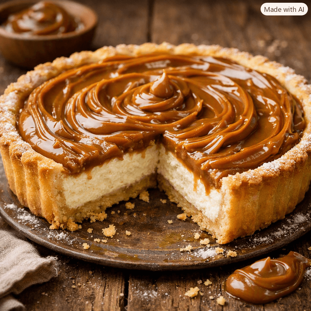 Tarta de ricota y Dulce de leche